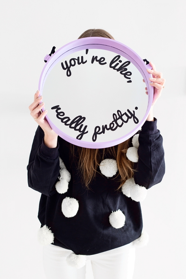 DIY "You're Like, Really Pretty" Mirror | studiodiy.com