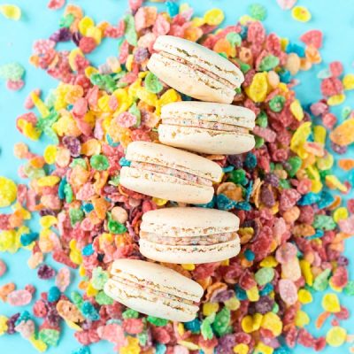 Macarons and fruity pebbles