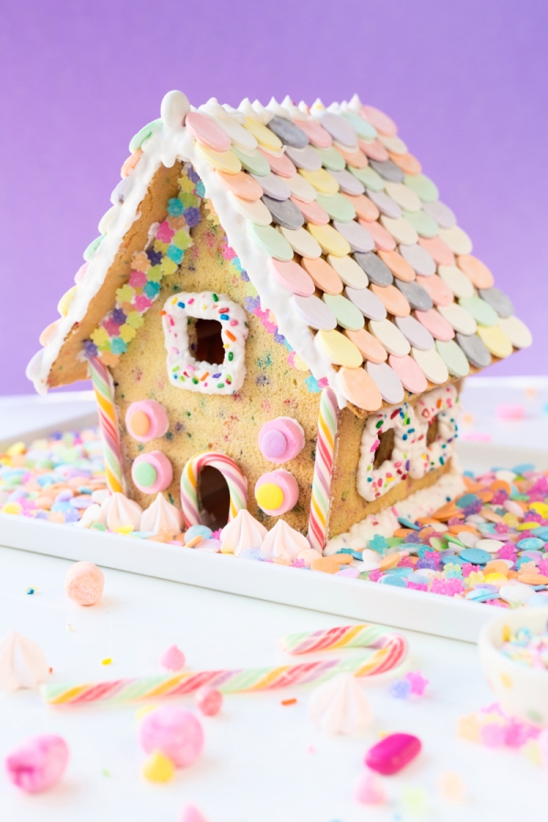 Colorful gingerbread house