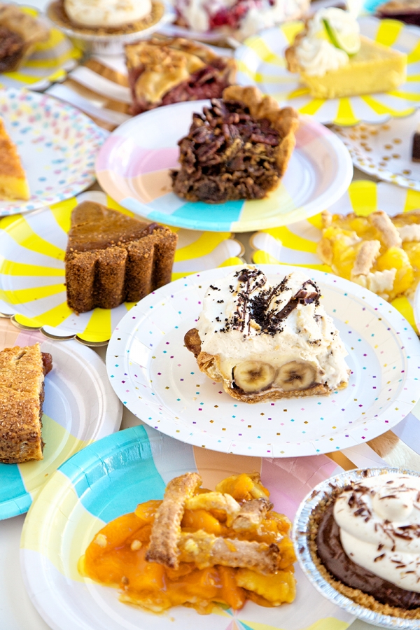 Pie slices on plates