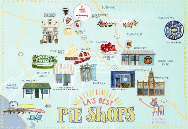 Pie places map