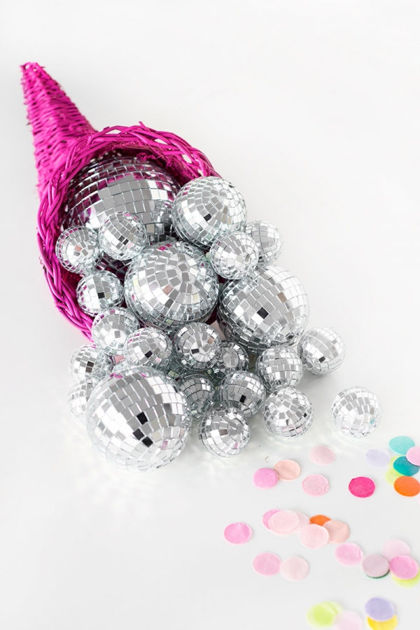 DIY Disco Ball Cornucopia | studiodiy.com