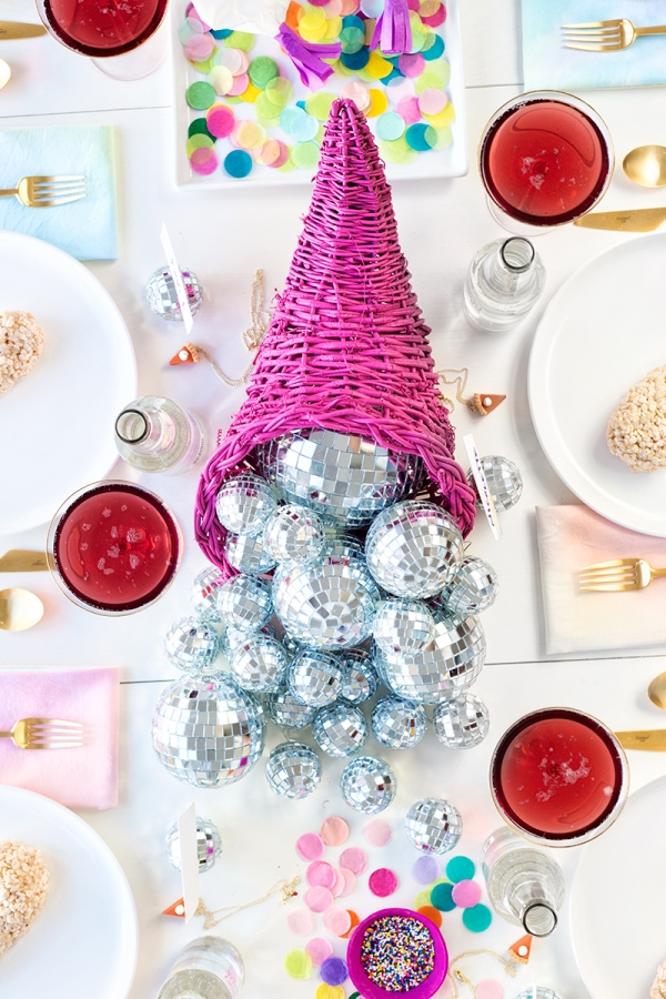 DIY Disco Ball Cornucopia | studiodiy.com