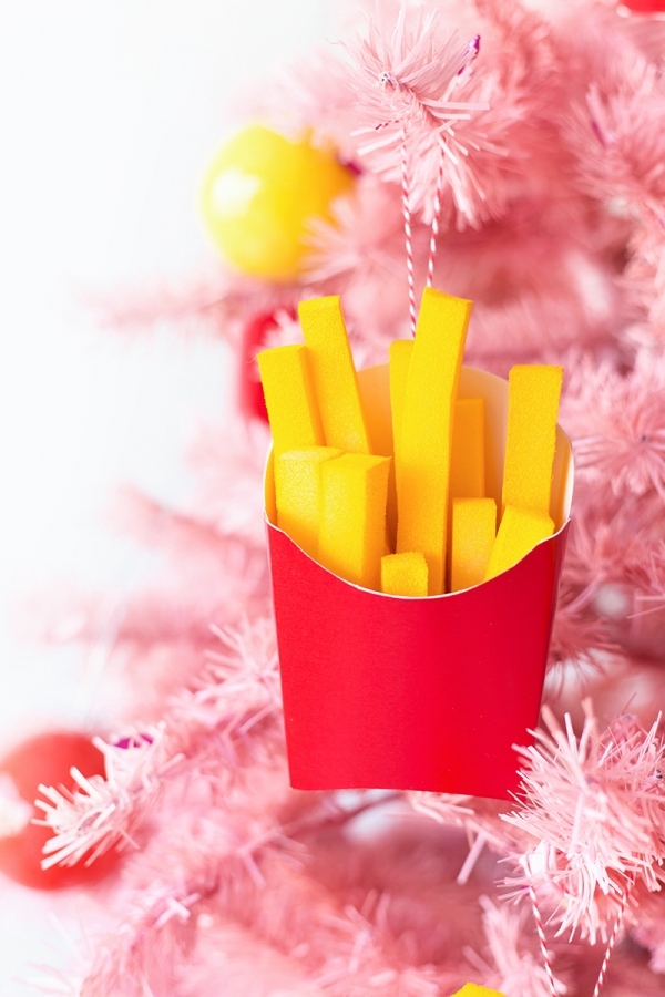 Close up of a fry ornament 