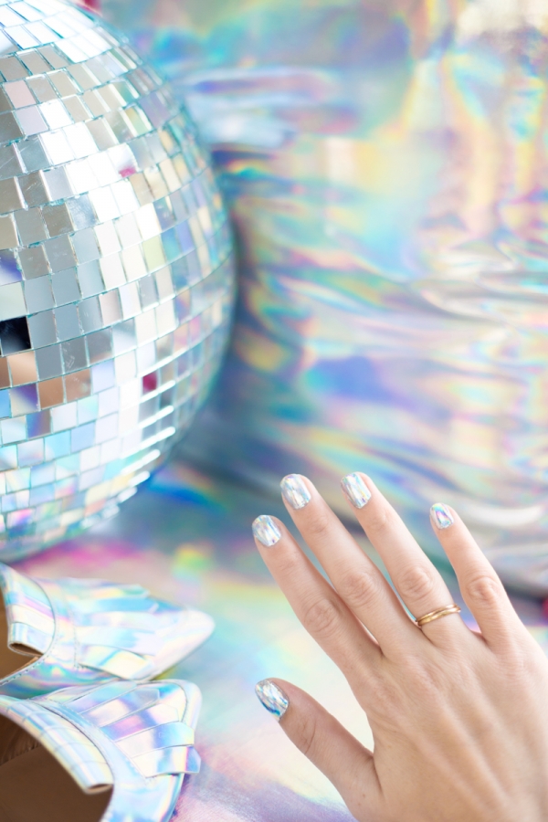 DIY Holograph Foil Manicure - A Beautiful Mess