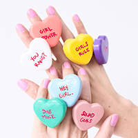 DIY Conversation Heart Rings