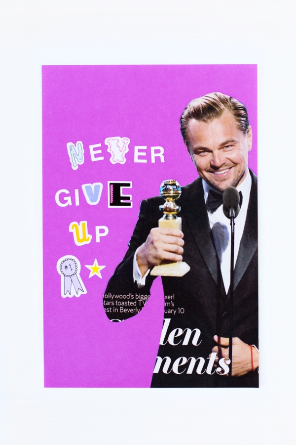 Leonardo DiCaprio and letter cut outs