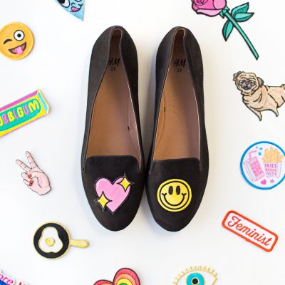 Loafers with patches