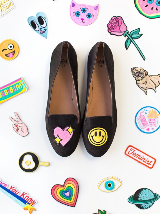 DIY No-Sew Embroidered Loafers
