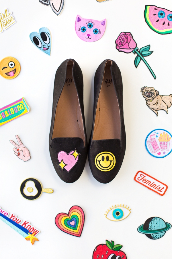 Loafers with patches