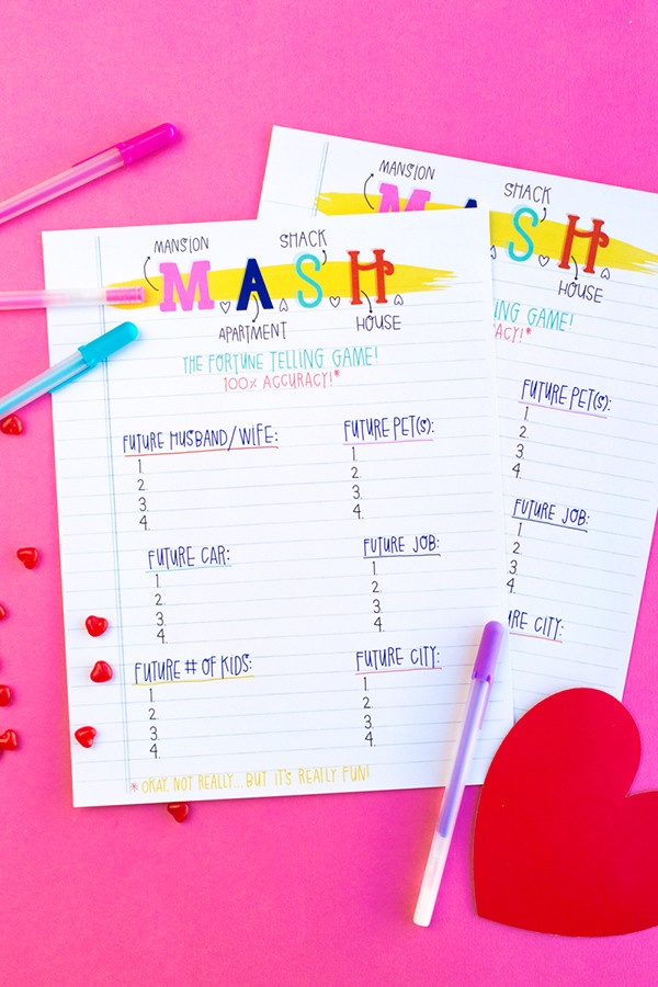 MASH Printables! | studiodiy.com