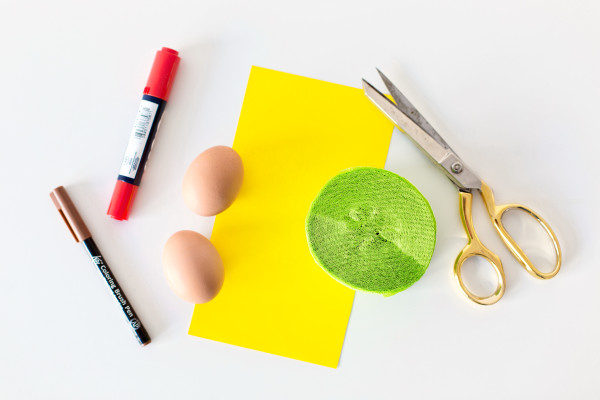 Eggs and a yellow paper