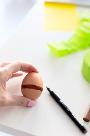 Egg with marker on it