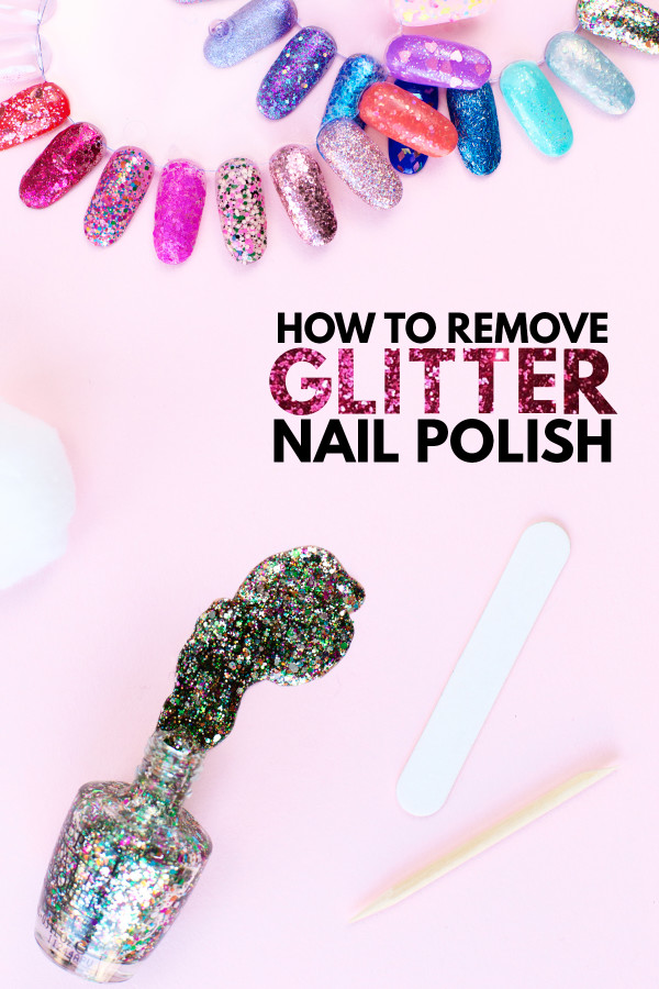 How To Remove Glitter Nail Polish | studiodiy.com