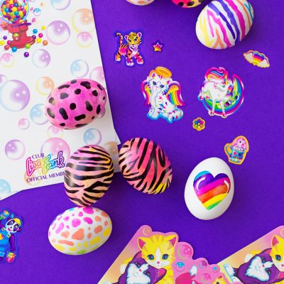 Colorful easter eggs with animal prints