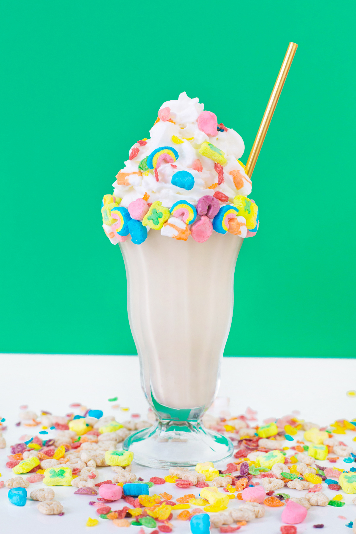 Rainbow Cereal Milkshake - Studio DIY