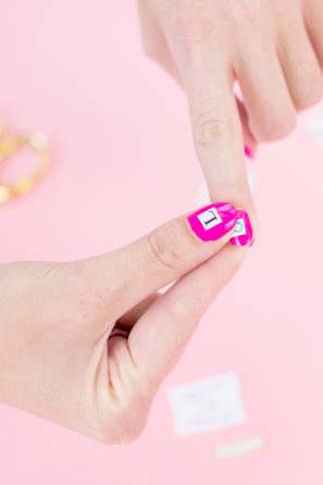 Pink nails