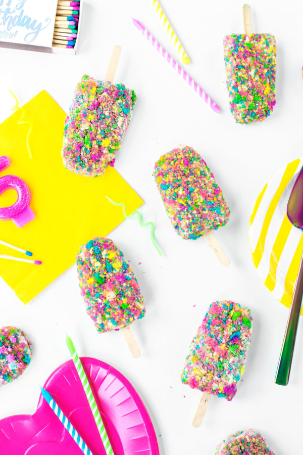 Birthday cake popsicles 