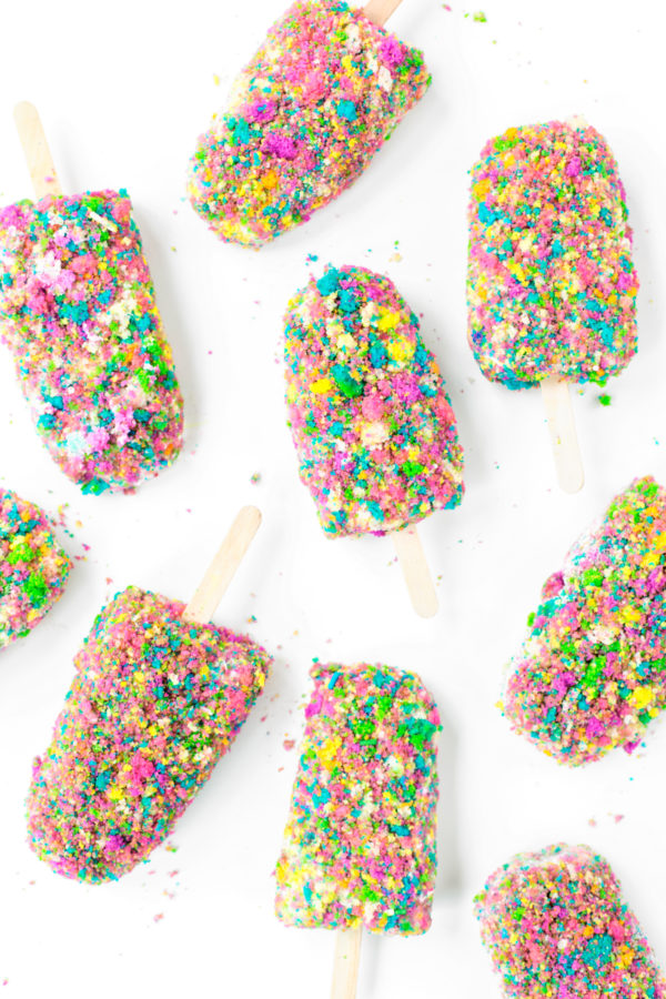 Birthday cake popsicles 