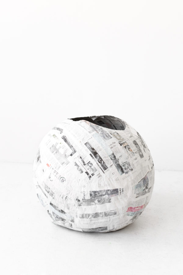 A newspaper ball