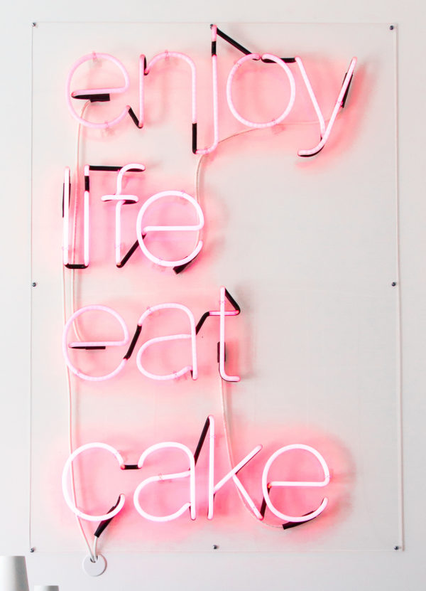 Pink neon sign