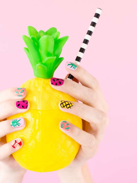DIY Tropical Fruit Manicure