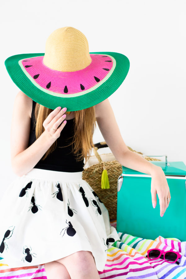 DIY Watermelon Floppy Hat - Studio DIY