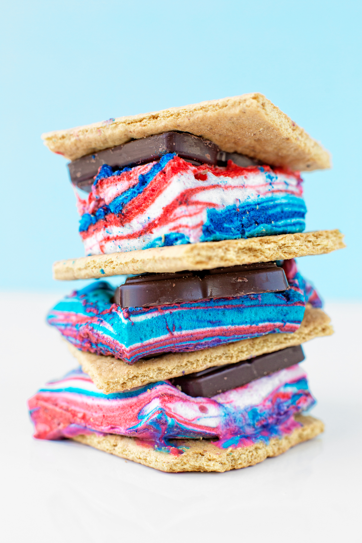 Tie Dye Fourth of July S'mores - Studio DIY