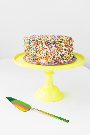 A cake with sprinkles 