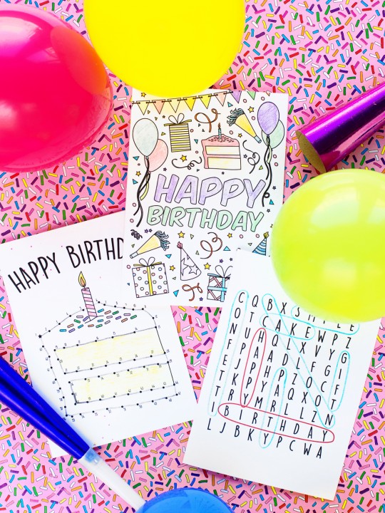 Free Printable Birthday Cards for Kids