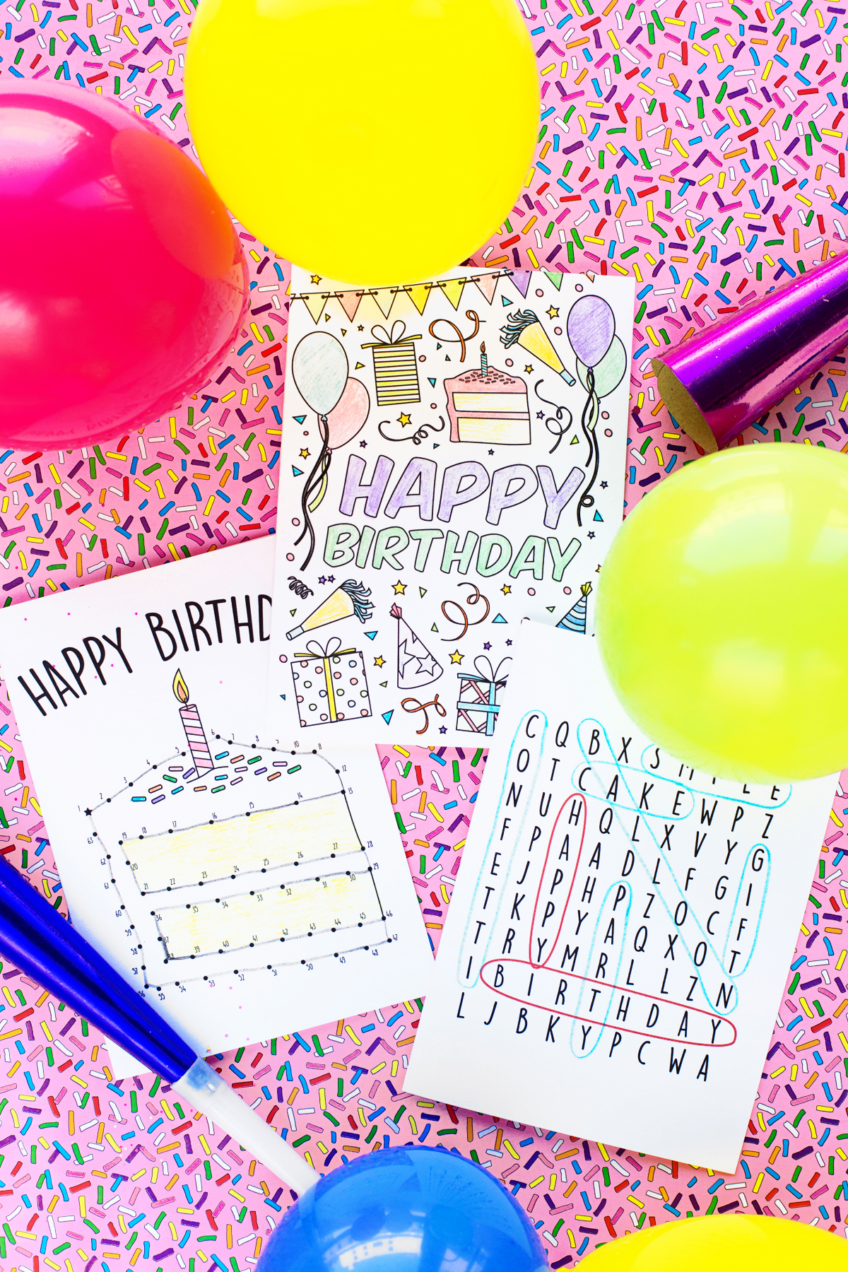 Simple Birthday Card for Kids to Make- free printable - Raise