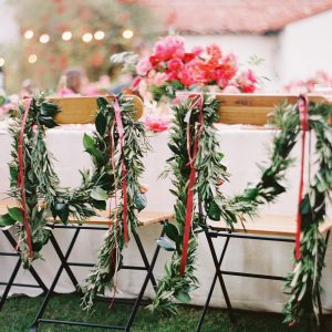 Chairs with wreaths