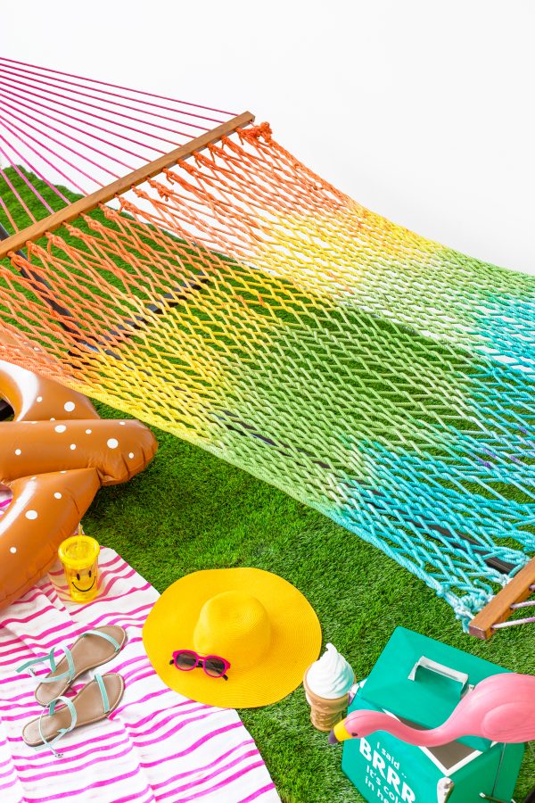 A rainbow hammock