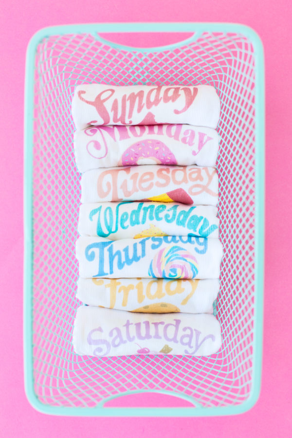 M. C. Days of the Week Undies Notepad