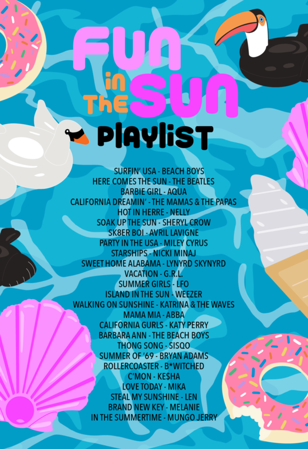 Fun in the Sun Pool Party Playlist Studio DIY