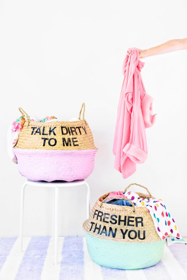DIY Graphic Laundry Baskets