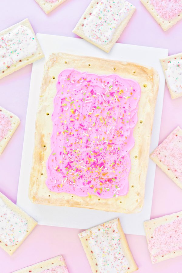 A giant pop tart cake