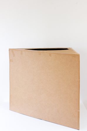 A cardboard box 