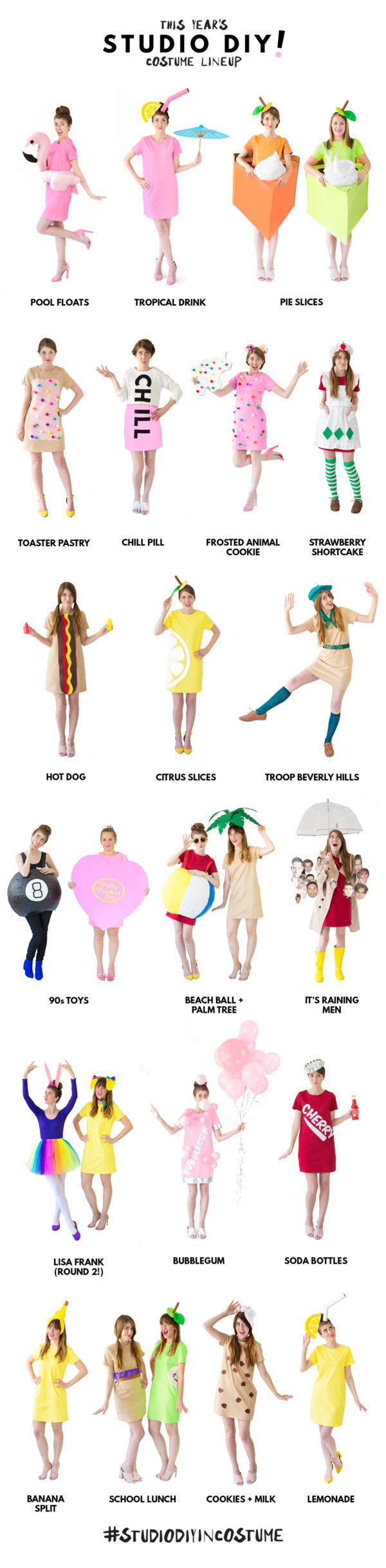 Studio DIY 2016 Costume Lineup