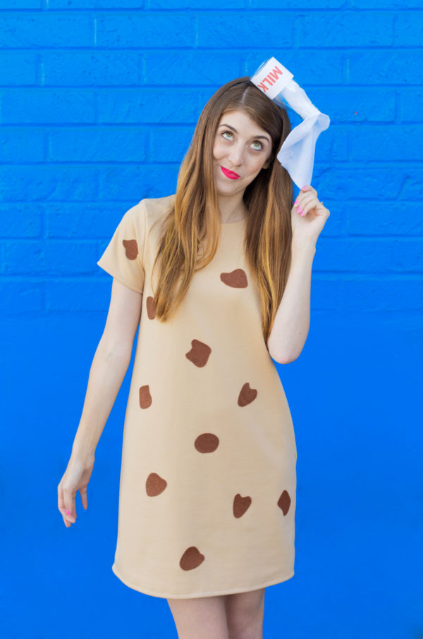 A woman dressed as a cookie