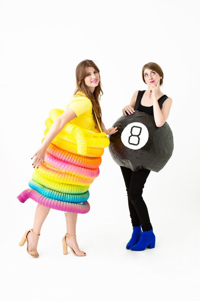Two women dressed in toy costumes