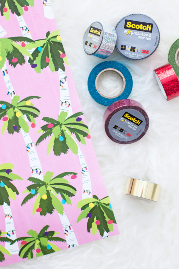 Palm tree wrapping paper and tape 