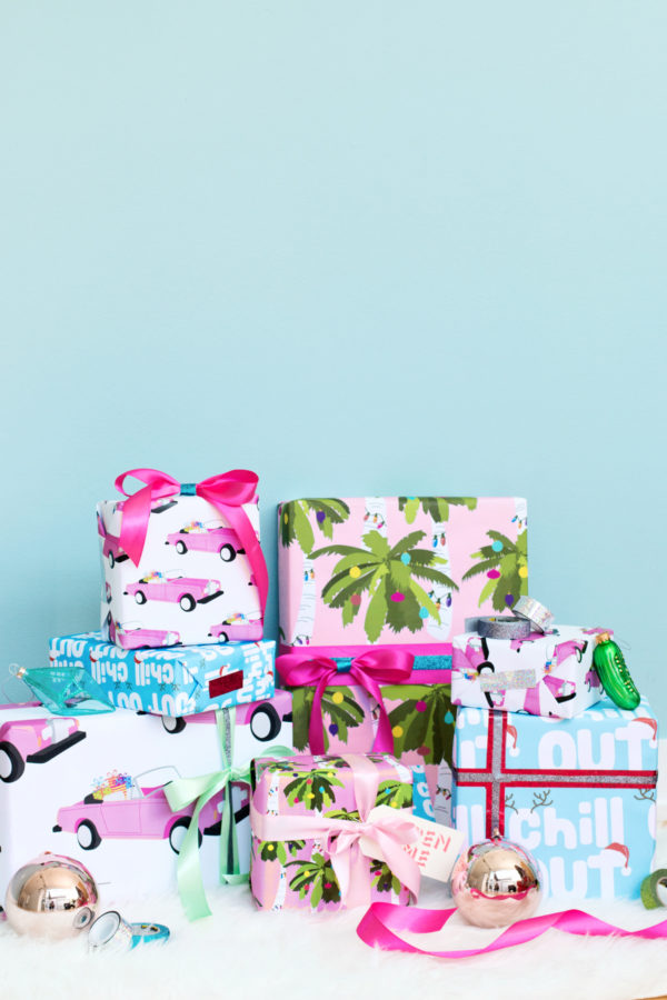 Colorful presents stacked 