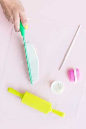 Dough being cut