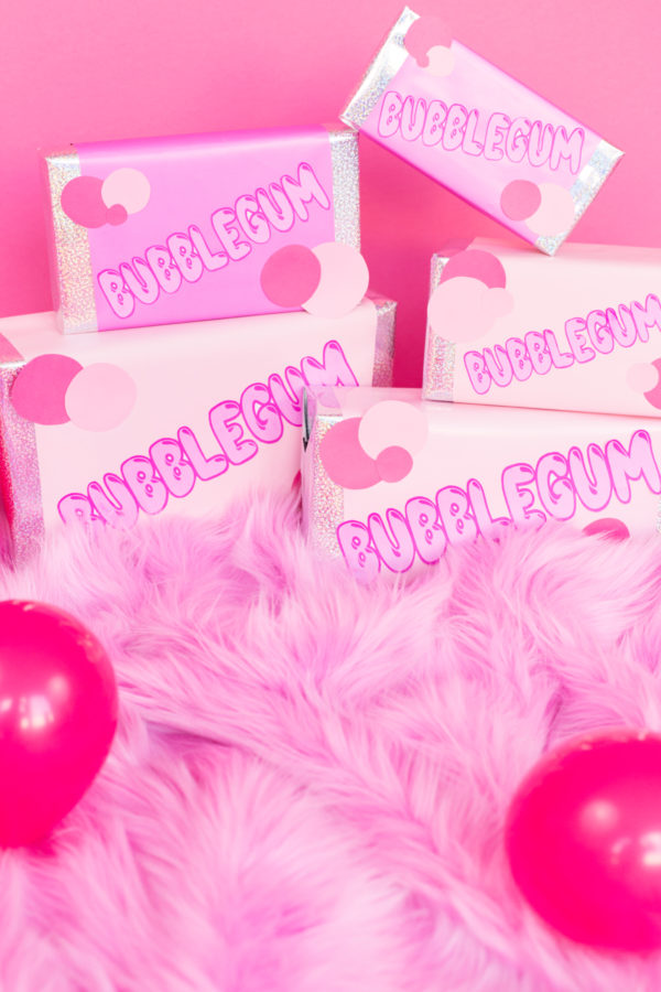 DIY Bubblegum Gift Wrap
