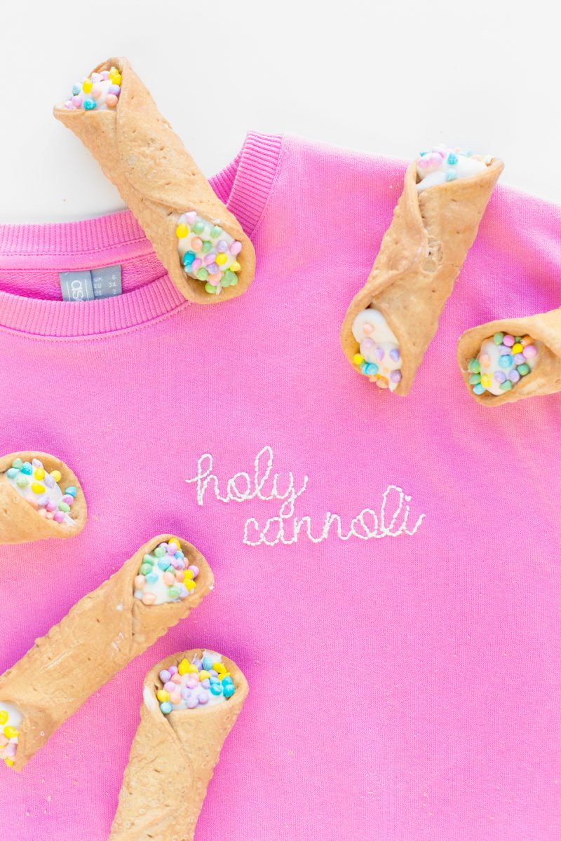 DIY Embroidered Sweatshirt (+ My Fave Easy Embroidery Hack!!) - Studio DIY