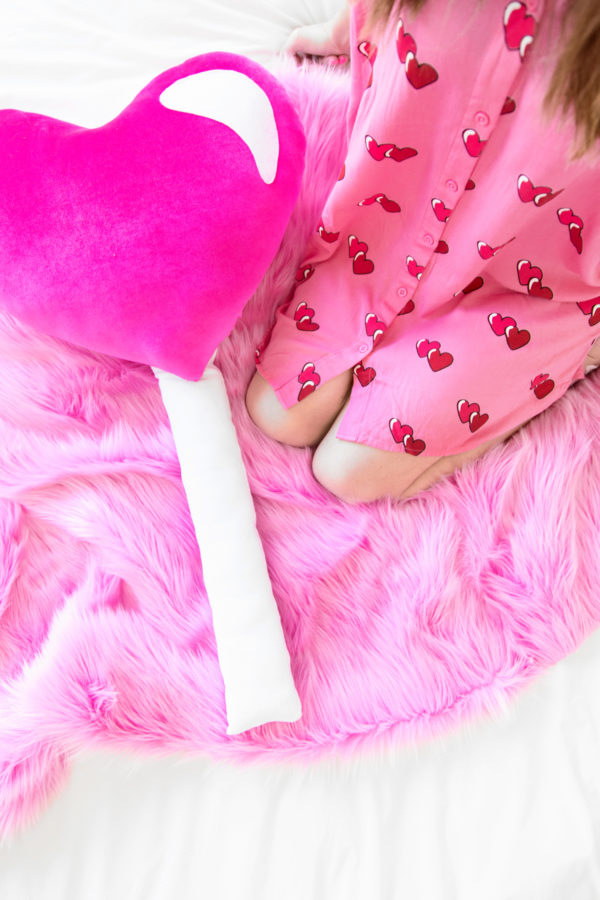 Pink pillow and blanket
