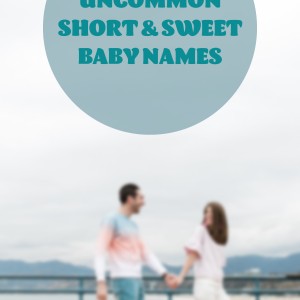 photo of couple with "uncommon baby names" text