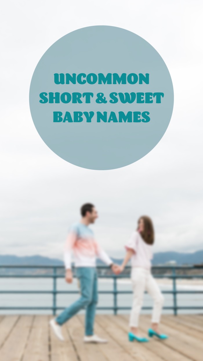 photo of couple with "uncommon baby names" text