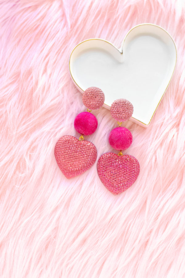 Big pink earrings